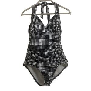 Draper James Gingham Swimsuit medium navy